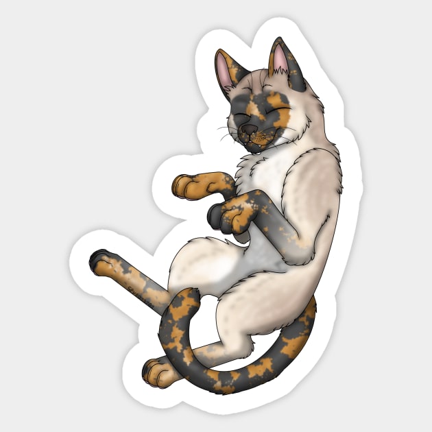 Tortie Point Shorthair Sticker by spyroid101